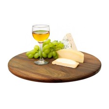Turntable Serving Plate Turntable Lazy Susan Serving Platter Round Acacia Wood