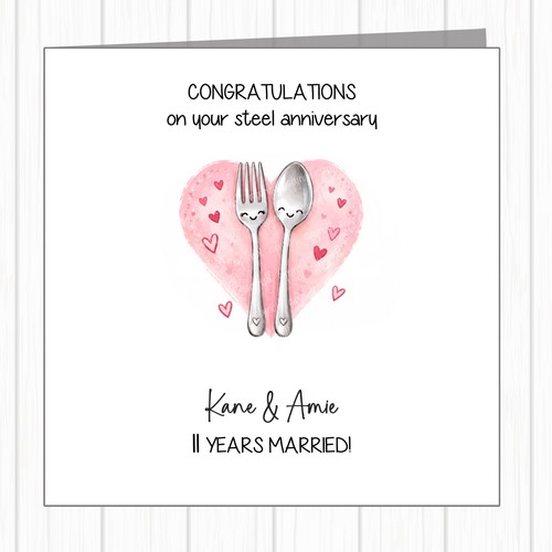 Personalised 11th wedding - personalised,