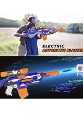 VATOS Automatic Electric Machine Gun Toy Gun Sniper Rifle With Scope & 50 Darts