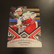 COLE SANFORD CARDIFF DEVILS EDITORS CHOICE SERIES 1 25/26  TRADING CARD