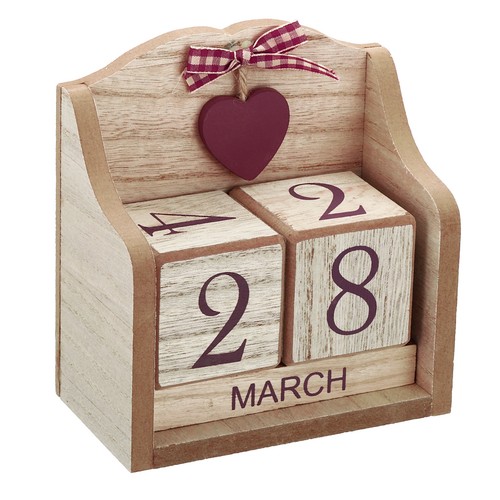 Vintage wood block perpetual - vintage,