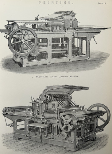 Antique print printing press - print,