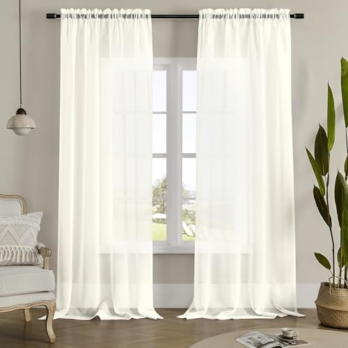 Window curtains white sheer - window,
