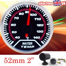 Free Gauge Pod 52mm 2" Water Temp Temperature Gauge Illuminated Indicator Kit UK