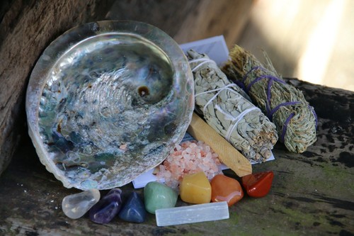 White sage smudge kit - white,