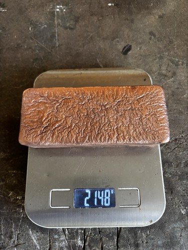 1kg copper bar ingot - 2.1kg,