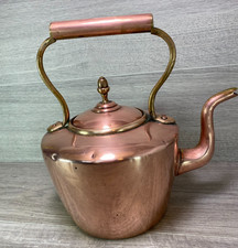 Large  antique Copper and Brass Kettle 20thC