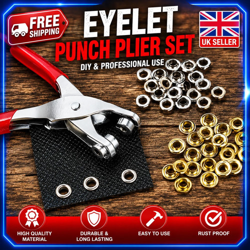 Steel eyelet pliers hole punch - steel,