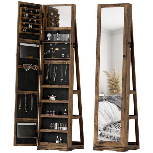 Homcom jewelry cabinet full - cabinet,
