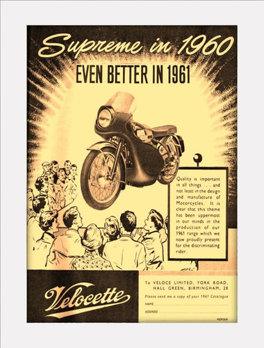 Velocette supreme advert - supreme,