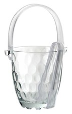 Glass Ice Bucket Plastic Tongs