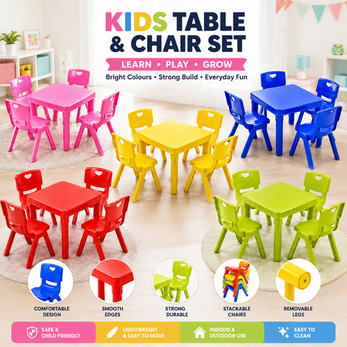 Kids table chairs set 4 - table, of