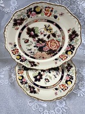 MASONS MANDARIN 27.5CM DINNER PLATES X 3 GOOD CONDITION SURFACE CRAZING
