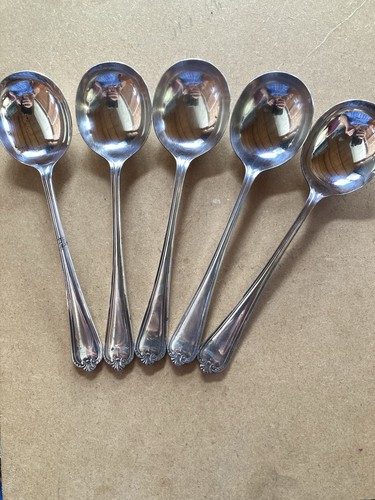 Vintage epns soup spoons - 5,