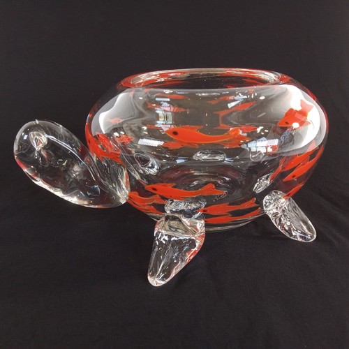 Art glass hand - hand, turtle