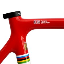 4x STACKED Custom bike frame Name Stickers Decals + Flag-THE ORIGINAL AND BEST!