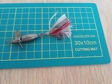 HARD TO COME BY, 2 SECTION BRASS DEVON LURE WITH INTEGRAL MOUNT