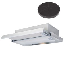 SIA 60cm Stainless Steel Telescopic Integrated Cooker Hood Fan And Carbon Filter