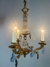French 3 Arm Gilt Brass