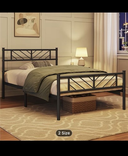 Modern new metal bed - new, frame