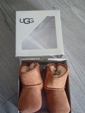 Newborn Baby Ugg Boots Pink Bow On Back Nib