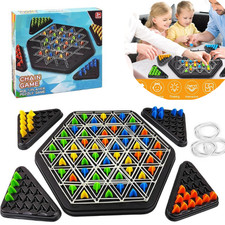 Geometric Chess Game with Elastic Bands Chain Triangle triggle for Kids & Adults