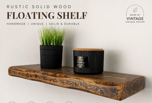 Chunky rustic floating wall - floating,