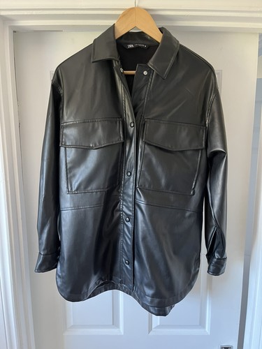 Zara shacket faux leather - shacket,