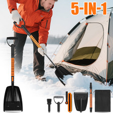 5 in 1 Snow Shovel Heavy Duty Head Handle Collapsible Snow Car Travel Outdoor UK