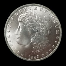 1889 S Morgan Silver Dollar $1 Brilliant Uncirculated BU 90% Silver