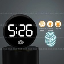1Pc LED Touch Type Automobiles Internal Stick-On  Mini Digital Clock Universal