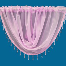 Plain beaded voile swags all - plain,