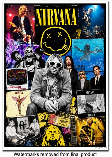 Nirvana poster a3 - nirvana, poster.