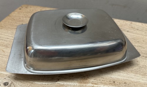 Vintage stainless steel butter - stainless,