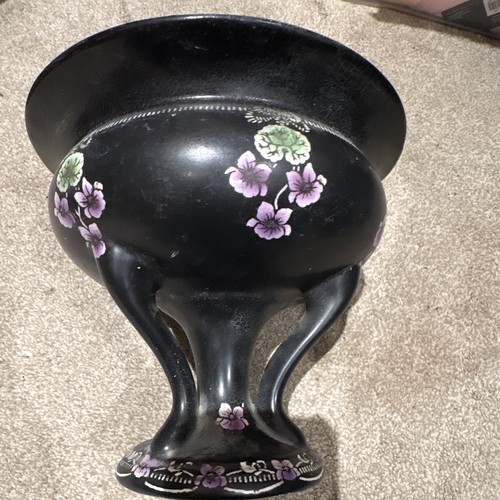Shelley black floral vase - shelley,