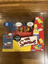 The Simpsons Family Car Playmates World of Springfield Vintage Figure Playset