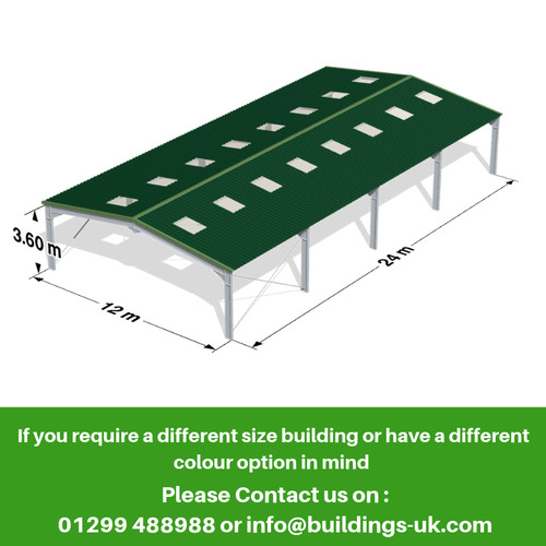 Steel frame kit building 80ft - kit,