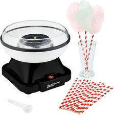 Retro Candy Floss Machine Electric Cotton Candy Maker Black Cooks Professional