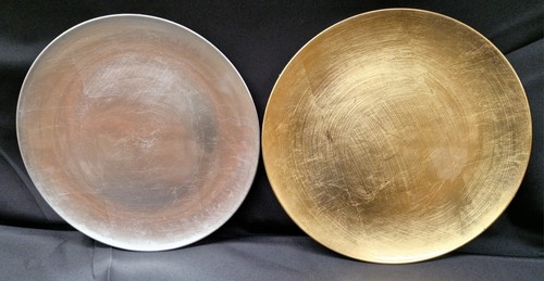 Gold silver flat charger - flat,