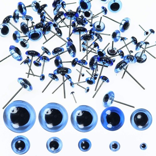 Glass eyes 100pcs - eyes, brown