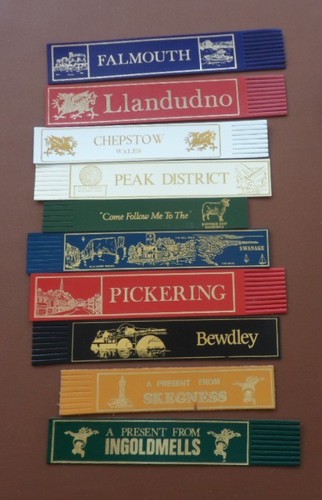 Vintage leather bookmarks - 10,