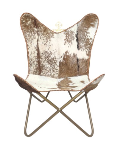 Cowhide butterfly lounge chair - cowhide,