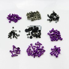 Motorcycle Bodywork Purple Fairing Screws Bolt Nuts Kit For Harley Honda Kawaski