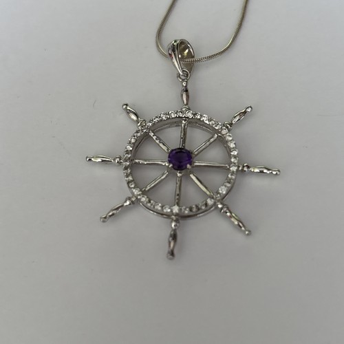 Sterling silver ships wheel - ships,