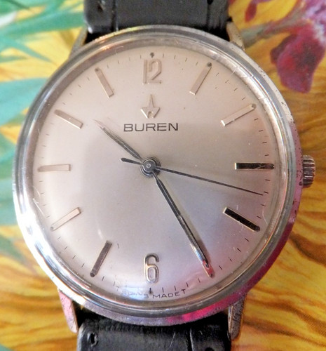 Fine 1965 buren silver dial - silver,