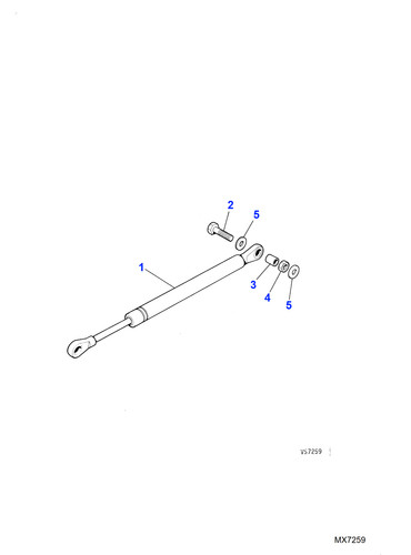 Jaguar genuine gas - strut, stay