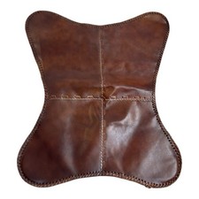 Vintage Leather Butterfly Chair Cover – Rustic Brown Leather Cover