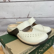 Romika Shoes Womens Size 37 EU US 6-6.5 Ivory Pantoletten Damen Clogs Slip On