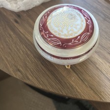 Japanese Silver Embossed Decorative Scenes Trinket Box