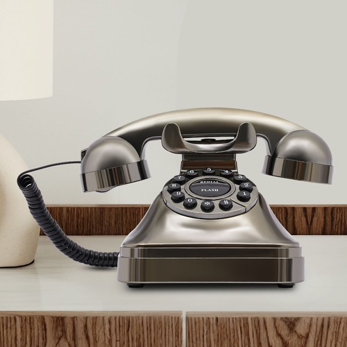 Vintage style corded phone old - phone,